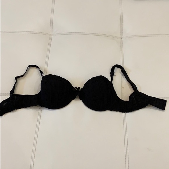 Other - Black push-up bra with bows. No padding. It has a ribbed design. M1
